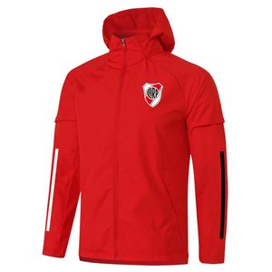 2021 River Plate Soccer Wind Breakher herenjacks ritssluiting voetbalwindbreakers jas Active volwassen hoodies trainingspakken P