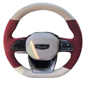 coprivolante cucito a mano in pelle scamosciata personalizzata privata per Geely Binrui Boyue Xingrui Emgrand GS Xingyue VISION X3