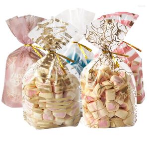 Geschenkpapier, 50 Stück, 16 x 24 cm, für Süßigkeiten, Kekse, Kunststoff, Verpackungsbeutel, Weihnachtsverpackungen, Kekse, Cupcakes, gebackene Lebensmittel, Verpackungsbeutel