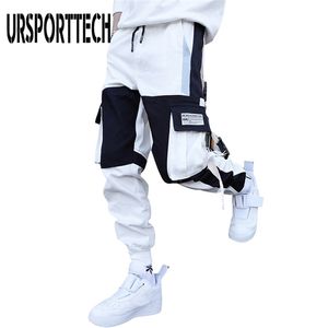 Calça masculina streetwearwear masculino de vários bolsos de carga de harém de harém de hip hop calças masculinas casuais jogadoras calças moda harajuku homens calça 220907