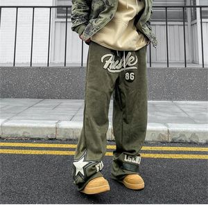 Men's Pants Emo Men Women Vintage Streetwear Cargo Pants Y2k Harajuku Fairy Grunge Straight Sweatpants Wide Leg Trousers Alt Hip Hop Clothes 220907