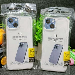 Cased case voor iPhone 14 Pro Max 13 Mini 12 11 XS XR X 8 7 Plus SE Duurzame 1,5 mm Luchtkussen Transparant Duidelijke TPU -gel Siliconen Rubberafdekking Bescherming