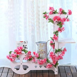Dekorative Blumen 1pc kreative Mutilcolor K￼nstliche Pflanze Rattan Braut Hochzeit Bouquet Home Dekoration Wanddekoration modern