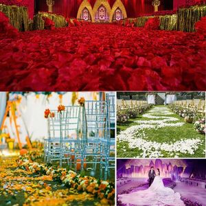 Fiori decorativi ghirlande di seta rosa petalo fiori artificiali petali giardino domestico feste di nozze decorazioni di fiori di fiori pezzi set