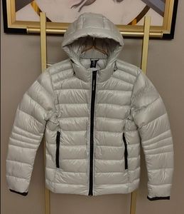 Mens Winter Jacket Puffer Designer Down Jackets Women Coat Cotton Parka Overcoat Design tjock varm tunn huva ner vindbrytare KLÄDER GRÅ Svartblå S-XXL