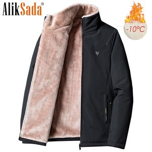 Kurtki męskie 5xl zimowe klasyczne klasyczne ciepłe gęste polarowe płaszcz kurtki jesienne kieszenie modowe wiatroodporne parka plus size 220907