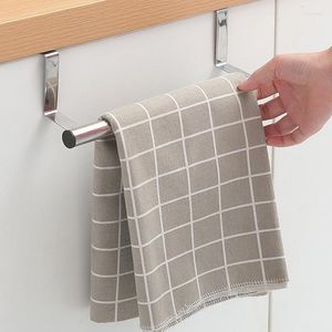 Ganchos de aço inoxidável suporte para toalhas de 2 racks racks armário de cozinha cabide de banheiro organizador de banheiro rack de armazenamento
