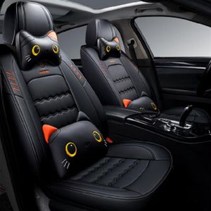 Universal Fit Car Interior Accessories Seat Covers voor sedan pu lederen naaste vijf stoelen Volledige surround design stoelhoes voor SUV B254T