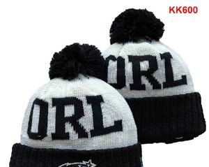 Orl Beanie North American Basketball Team Side Patch Winter Wool Sport Knit Hat Skull Caps