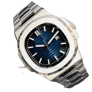 Rose Gold 316L Edelstahl Luxusblaues Zifferungsdatum Automatische mechanische Bewegung Herren Uhren 5711 Armbanduhr