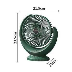 Elektriska fläktar laddningsbart batteridrivet Desktop Fan Air Circulating USB Fan Portable For Home Dormitory Outd Camping Tent Beach T220916