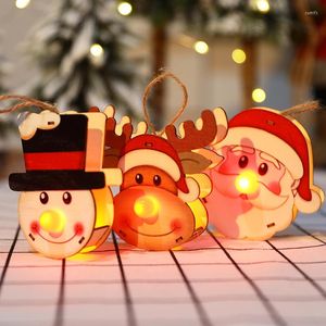 Juldekorationer LED -ljus 3 stilar jultomten Claus ￤lg sn￶gubbe Xmas Tree Decor Noel Restaurang F￶nster Display Merry Home