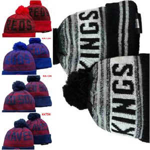 Los Angeles Beanie Kuzey Amerika Hokey Top Takımı Yan Yama Kış Yün Spor Örgü Şapkas Kafaları