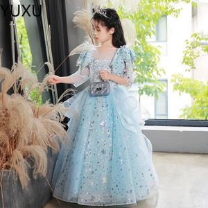 Flickor Pageant Dresses Luxurious Flower Girl Dress Beaded Ball Gown Princess First Communion Wears