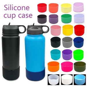 Silikon kopp täcker dricksvaror basuppsättningar non slip base cups hylsa rymd koppar sport vatten flaska antiskid baser t9i002069