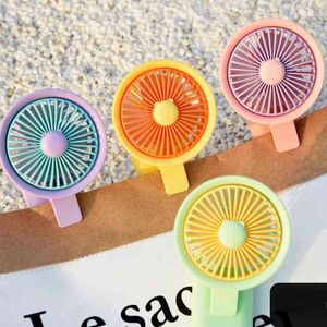 Electric Fans Phone Small Clip Fan Portable Hold USB Rechargeable Mini Fan Outdoor Sun Hat Umbrella Mini Electric Fan Student Gift Giving T220907