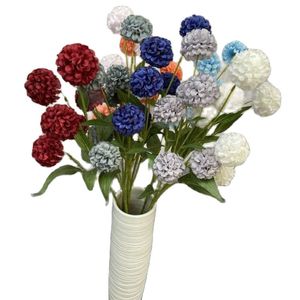 ONE Faux Flowers Long Stem Delicate Ball 6 Heads per Piece Simulation Round Dandelion for Wedding Centerpieces