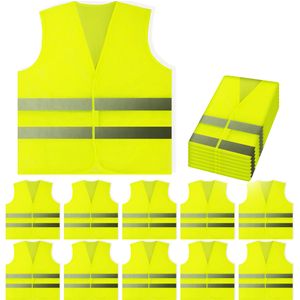 Outros equipamentos de prote￧￣o L Vestes de seguran￧a Amarelo Reflexivo Alta visibilidade Hi Vis Sier Strip Homens Mulheres trabalham ciclismo runne bingdundun amxr8