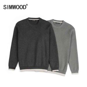 Мужские свитера Simwood Winter New Sweater Мужчины контрастные цвета o-neck plus plus plus plus of size.