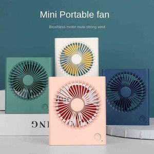 Elektriska fläktar Small Fan Mini Handheld Portable USB Charging Book Pocket Liten skrivbordsfläkt Desktop Fan i Student Dormitory T220907