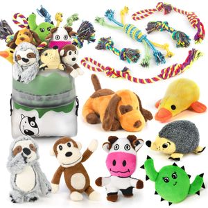 Dog Toys Chews Squeaky For Small Dogs Puppy Teething Cute Stuffed Plush Toy Bundle Natural Cotton Rope Chew Puppies Pet Drop D Bdedome Amba6