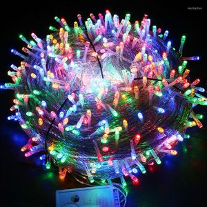 Strings festoon impermeável natal AC220V 10/20/30/50/100m String LED Light Outdoor Garden Wedding Party Decoration Garland