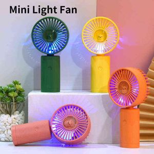 Electric Fans New Mini Light Fan Wholesale Portable Compact Handheld Fan Summer Three Gear Pocket Charging Fans T220907