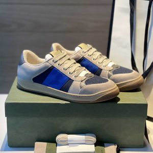 Scarpe da ginnastica da donna Scarpe Sottopiede Trainer Asciugamano in pelle ricamata retrò Moda usata Bianco sporco Coppia Designer con chip elettronici Uomo Donna