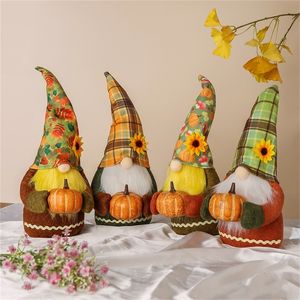 Decorazione per feste Decorazione autunnale Raccolto Testa di zucca carina Ornamenti per decorazioni per bambole senza volto Decorazioni per bambole nane creative 220908