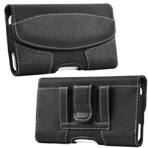 Universal Mobile Phone Cases voor iPhone14 Pro Max Promax Pouch Holster Case Leather Fanny Pack Casual Belt Clip Bags