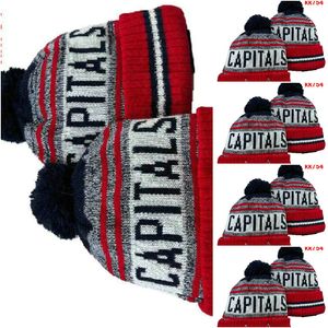 Washington Beanie North American Hockey Ball Side Patch Patch Wool Wool Sport Cappello Cappello da cranio