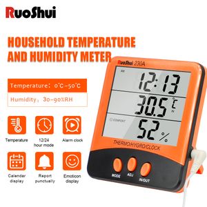 温度機器小型サイズのデジタル温度計湿度計を備えたRuoshui A