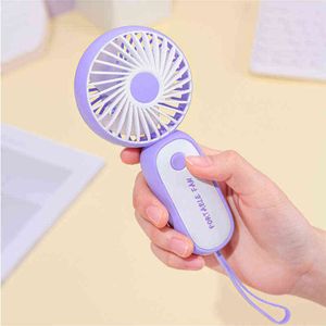 Electric Fans Makaron Handheld Mini Fan USB Charging Portable Lanyard Fan Outdoor Small Pocket Fan For Children And Students T220907