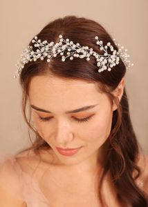 Pannband Pearl Headpiece For Wedding Brides Women Boho Hair Vine Princess Tiara Jewelry Special Ocn Bridal Shower Pannband G Bdedome AMQJK