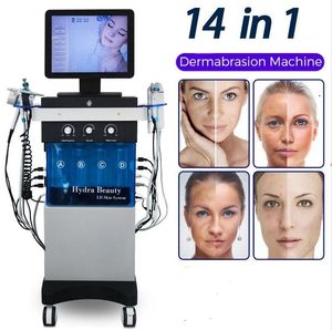 Salon use Hydra Facial Machine Dermabrasion peelig Skin Cleansing Face Treatment Ultrasound RF Microdermabrasion Oxygen Gun