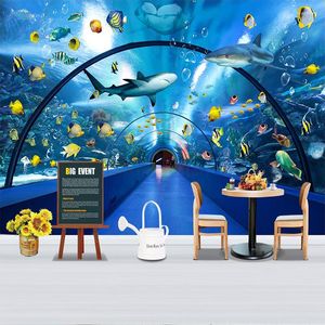 Wallpaper Dekorative Tapetenserie d Unterwasserwelt Delphin und Walhintergrund