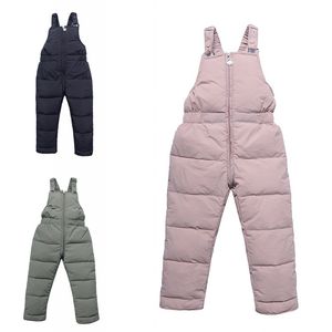 Vinterbarn varma overaller Autumn Girls Boys Thick Pants Baby Girl Jumpsuit i 1-5 år Högkvalitativ barn Ski ner overall 20220908 E3