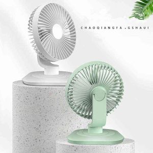 Electric Fans Student Desk Office Electric Fan USB Mini Air Conditioner Desk Silent Shaking Head Small Fans USB Laddning T220907