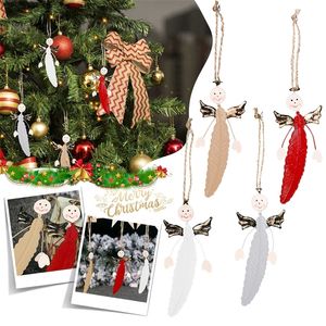 Outros suprimentos de festa de evento pintados nórdicos anjo de ferro pingente ano metal enfeites de natal pingentes pendurados presentes de natal decoração de árvore home decoração #50g 220908