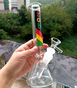 Clear Glass Water Bong Straight Hookahs 8.5 inch Oil Dab Rigs Recycler Smoking Pipes with Female 18mm Joint