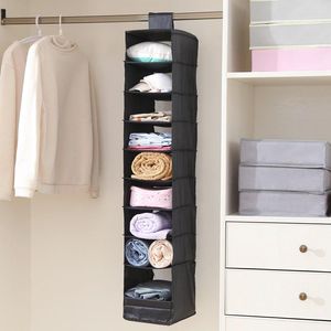 Crochets 10 couches étagère placard organisateur garde-robe armoire de rangement vêtements suspendus maison tissu étagère à chaussures