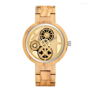 Armbanduhren Antiken Stil Wanduhr Holz Getriebe Dekorative Horloge Persönlichkeit Römischen Wohnzimmer Uhr Mute Kreative Uhren