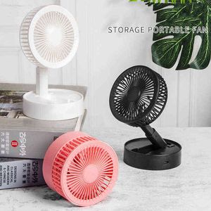 Elektriska fläktar Ny USB -laddning Handhållen Small Fan Portable Outdoor Mini Creative Desktop Office Folding Telescopic Fan T220916