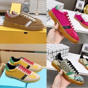 Designer Men Women Shoes Casual Sports Sneakers Shoe Canvas Shoess preto Red Patchwork Collaboration Suede Leather Vintag