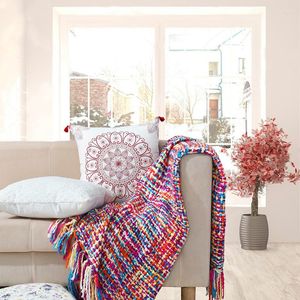 Blankets Fluffy Blanket Colorful Tassel Double Cover Bed Sleeping Home Textile Microfiber Thick Fleece TV Sofa