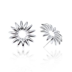 Fashion Dangles Women's Earrings Vintage S925 Sterling Silver Sunflower Ear Studs Classic Jewelry Accessories Birthday Gift