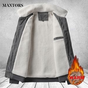 Jaquetas masculinas l￣ de inverno l￣ quente jaqueta espessa masculina colar de pele casaco de outono fora de casa de outono casual khaki masculino preto 220908