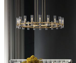 American Loft Lighting E14 LED LAMPS CHANDELIER CHROME PENDANT LAMP CHANDELIER FOYEERレトロクリアガラスシェード