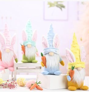 Party Decoration Easter Huging Carrot Faceless Dwarf Elf Doll Parti Western Happy Day Decor for Home 2022 Kids Gifts