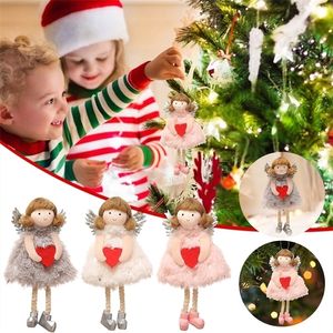 Other Event Party Supplies Xmas Tree Pendant Ornaments 2023 Year Gifts Christmas Angel Dolls Christmas Decoration For Home Hanging Deco #50g 220908